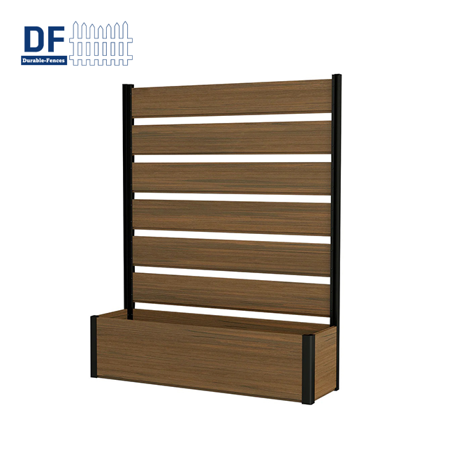 Composite Planter Box With Trellis